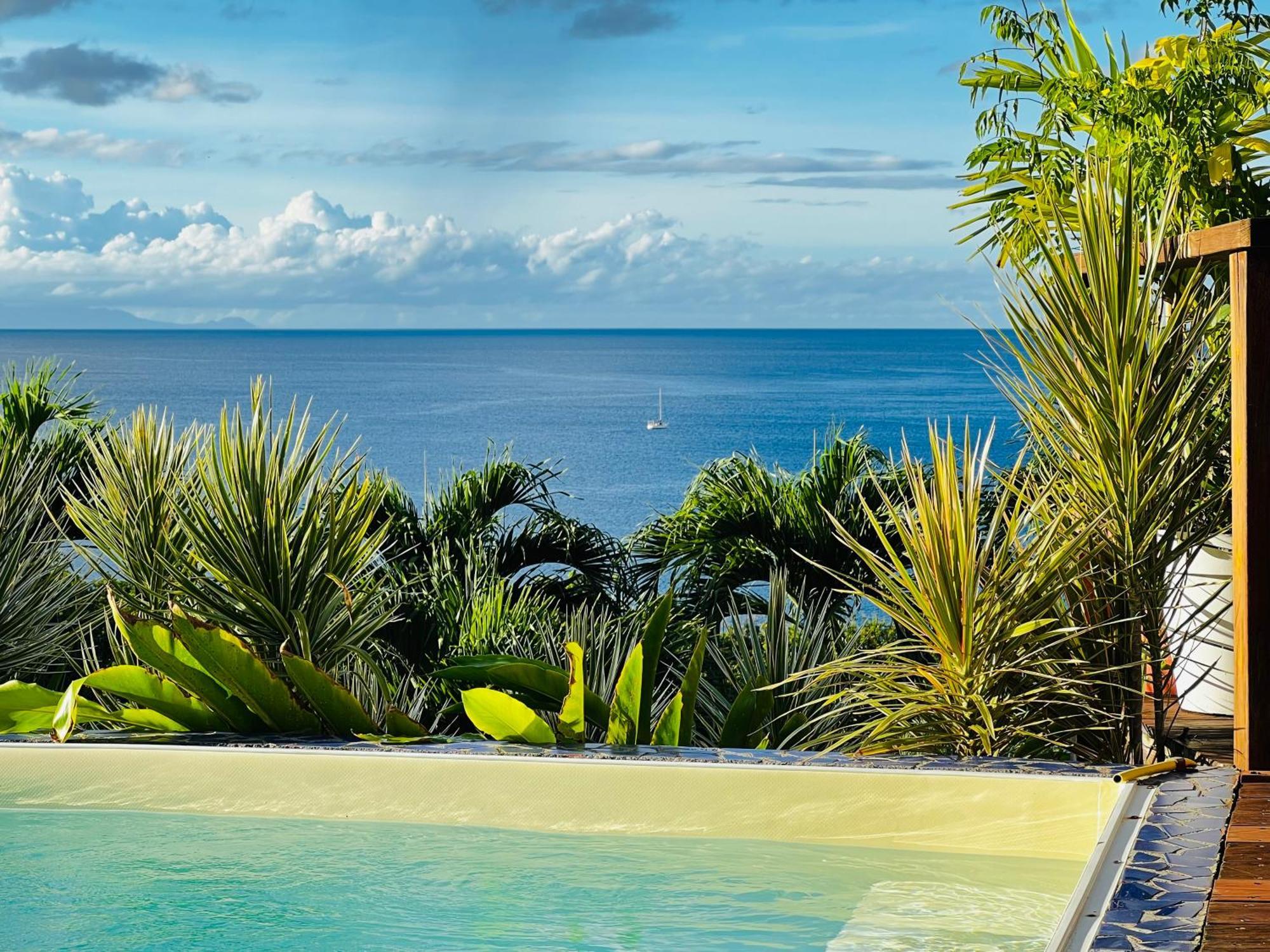 Vue Mer/3Beds/Piscine/Wifi/900 Metres De La Plage Deshaies Kültér fotó
